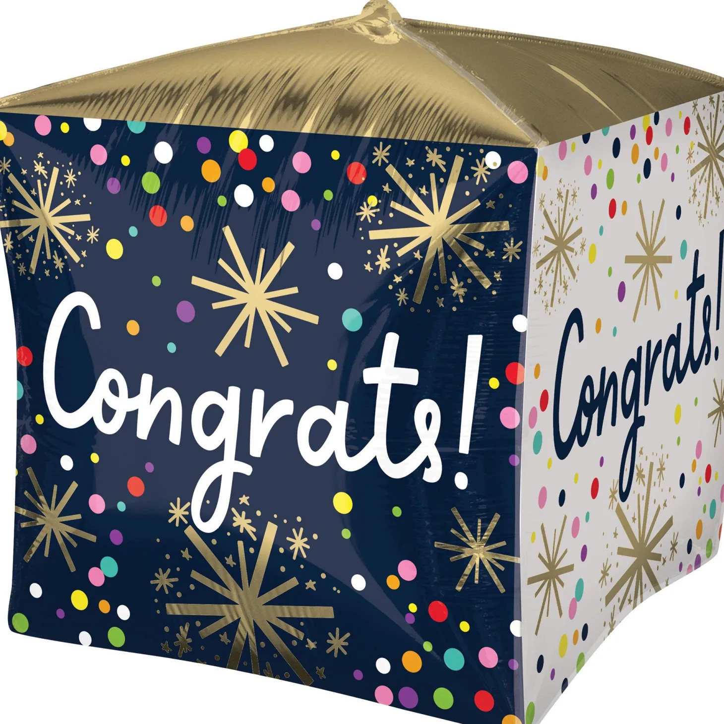 Confetti Sprinkle Congrats Cubez Foil Balloon, 15in