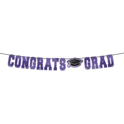 Congrats Grad Letter Banner, Assorted Colors