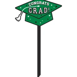 Congrats Grad Plastic Yard Stake, 20.5in, Assorted Colors