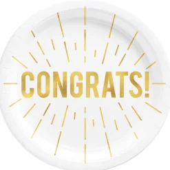 Congrats Paper Plate, 8ct, Assorted Options