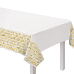 Congrats Retirement Plastic Table Cover, 54in x 102in