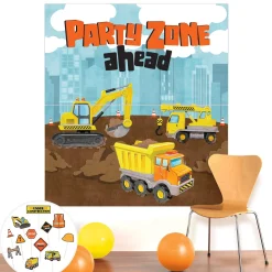 Construction Party Photo Backdrop with Props, 13pc