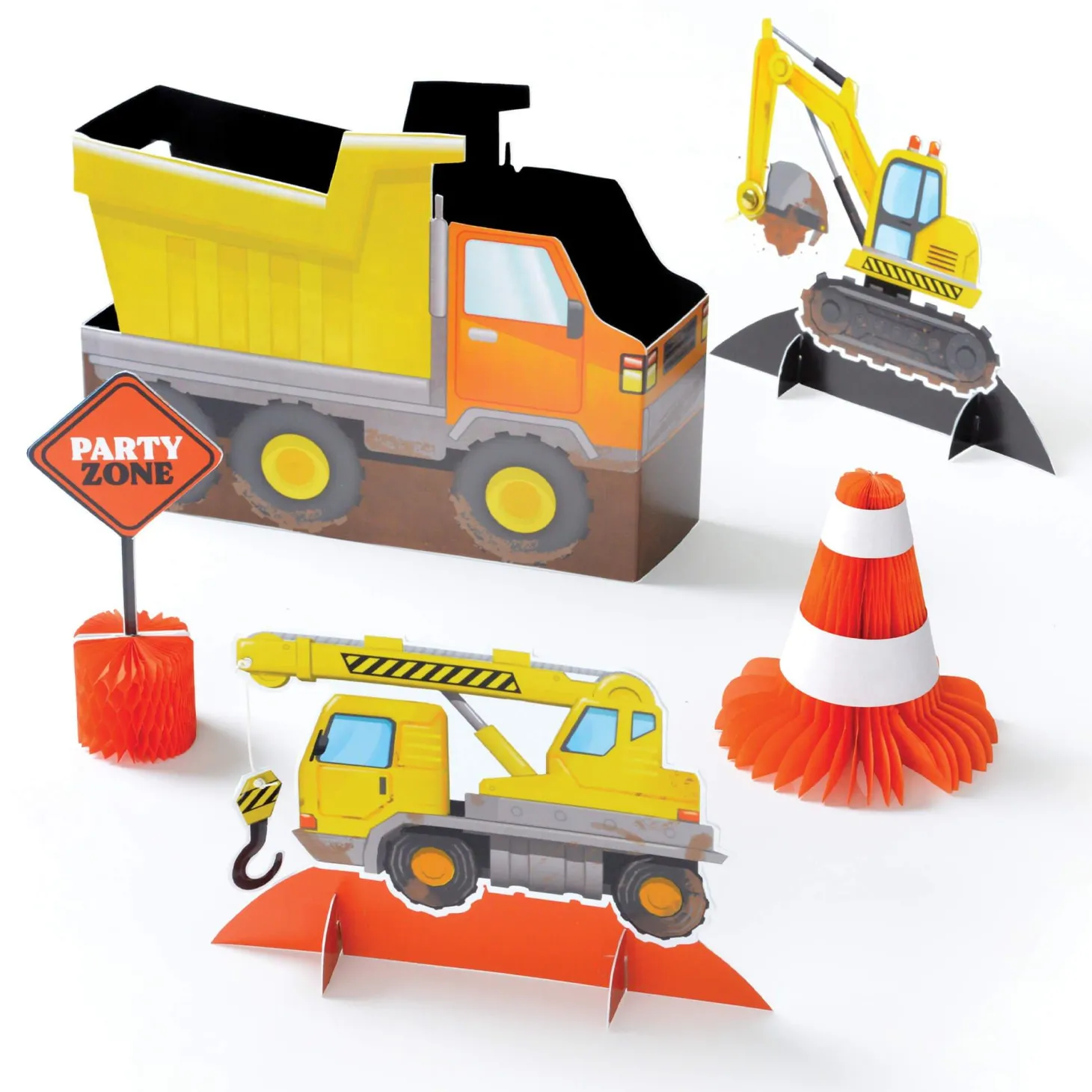 Construction Party Tabletop Decorating Kit, 5pc