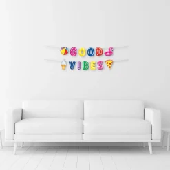 Cool Pool Party Good Vibes Cardstock Banner Set, 2pc, 5ft