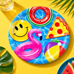 Cool Pool Party Paper Dinner Plates, 10in, 8ct
