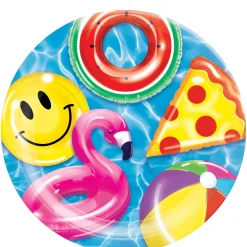 Cool Pool Party Paper Dinner Plates, 10in, 8ct
