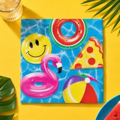 Cool Pool Party Paper Lunch Napkins, 6.5in, 16ct