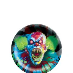 Creepy Carnival Black Light Reactive Paper Dessert Plates, 6.75in, 20ct