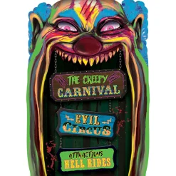 Creepy Carnival Black Light Reactive Lenticular Plastic Cutout, 12in x 18in