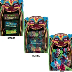 Creepy Carnival Black Light Reactive Lenticular Plastic Cutout, 12in x 18in