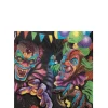 Creepy Carnival Black Light Reactive Paper Beverage Napkins, 5in, 40ct