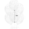 6ct, 12in, Clear Filigree Balloons
