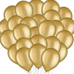 100ct, 12in, Gold Pearl Latex Balloons