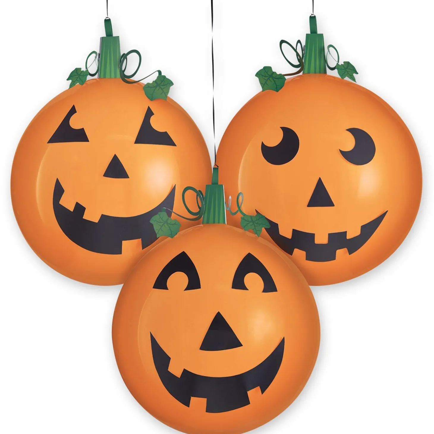 3ct, 24in, Halloween Jack-o’-Lantern Latex Balloon Kit