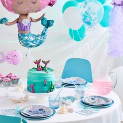 6ct, 12in, Shimmering Mermaids Confetti Latex Balloons