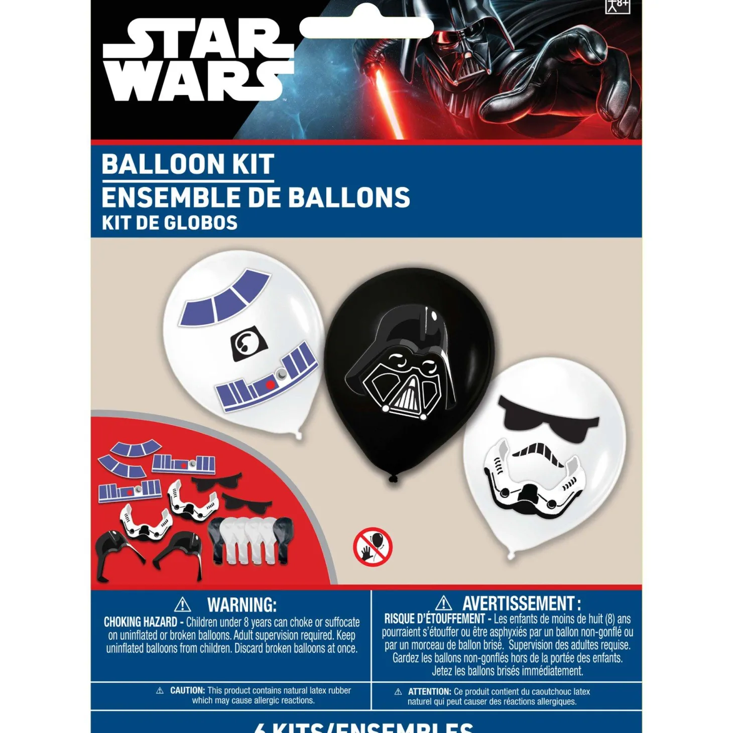 6ct, 12in, Star Wars Galaxy of Adventures Latex Balloon Decorating Kit