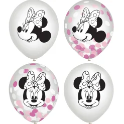 6ct, Minnie Mouse Forever Confetti Balloons