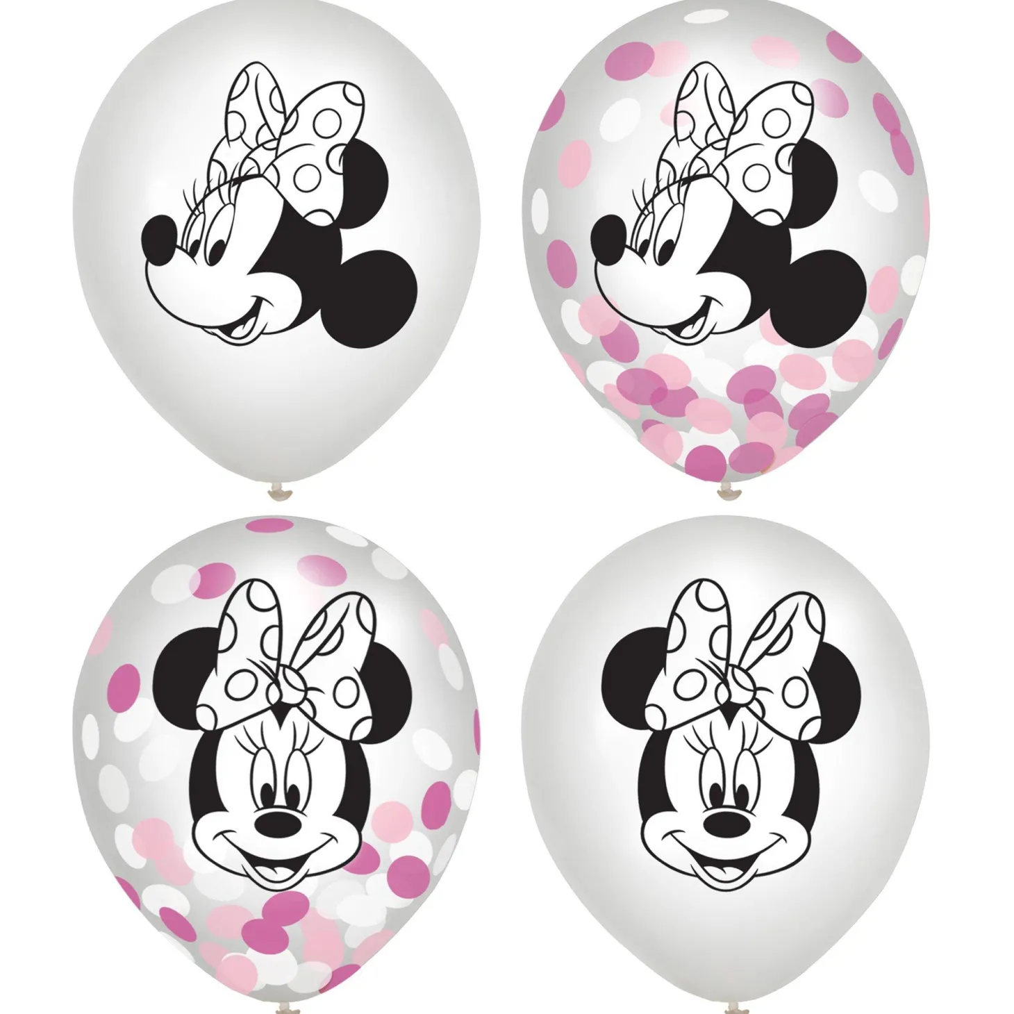 6ct, Minnie Mouse Forever Confetti Balloons