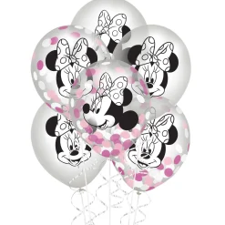6ct, Minnie Mouse Forever Confetti Balloons