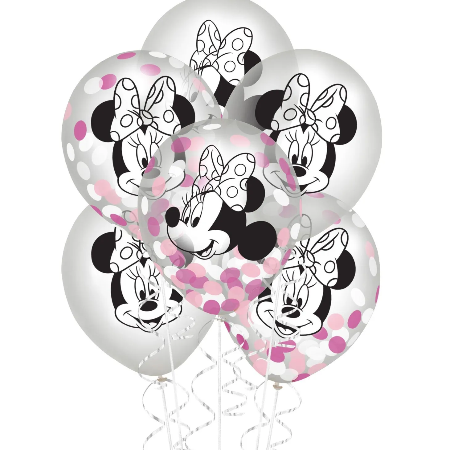 6ct, Minnie Mouse Forever Confetti Balloons