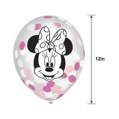 6ct, Minnie Mouse Forever Confetti Balloons