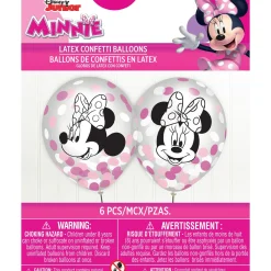 6ct, Minnie Mouse Forever Confetti Balloons
