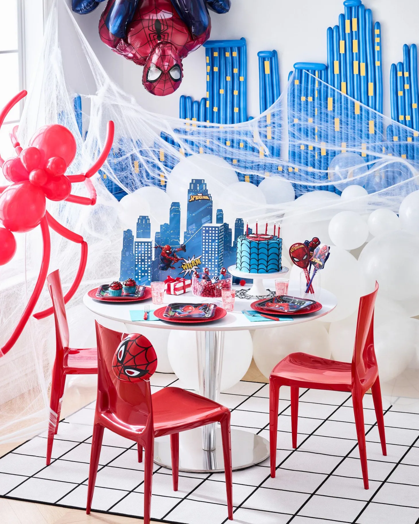6ct, Spider-Man Webbed Wonder Latex Balloon Decorating Kit