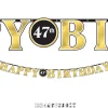 Customizable Black & Gold Happy Birthday Cardstock Letter Banner, 10.5ft - Better With Age
