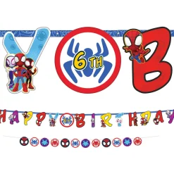 Customizable Spidey & His Amazing Friends Birthday Cardstock Letter Banners, 2ct