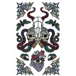 Dark Academia Vinyl Cling Decals, 10pc