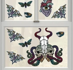 Dark Academia Vinyl Cling Decals, 10pc