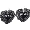 Dead Heart Black Lace Drop Earrings