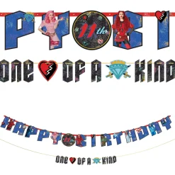 Descendants 4 Add an Age Cardstock Birthday Banner Set, 2pc