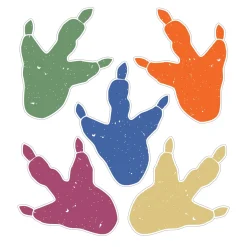 Diggin Dino Vinyl Footprint Window Clings, 12pc