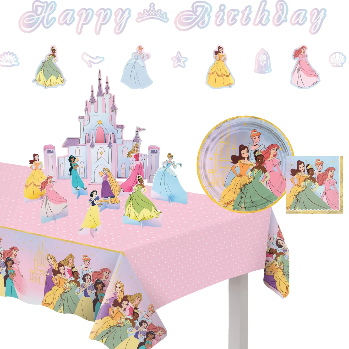 Disney Princess Once Upon A Time Party Kit for 8 Guests