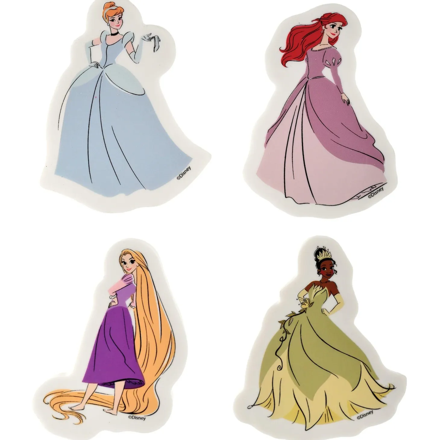 Disney Princess Once Upon A Time Erasers, 8ct