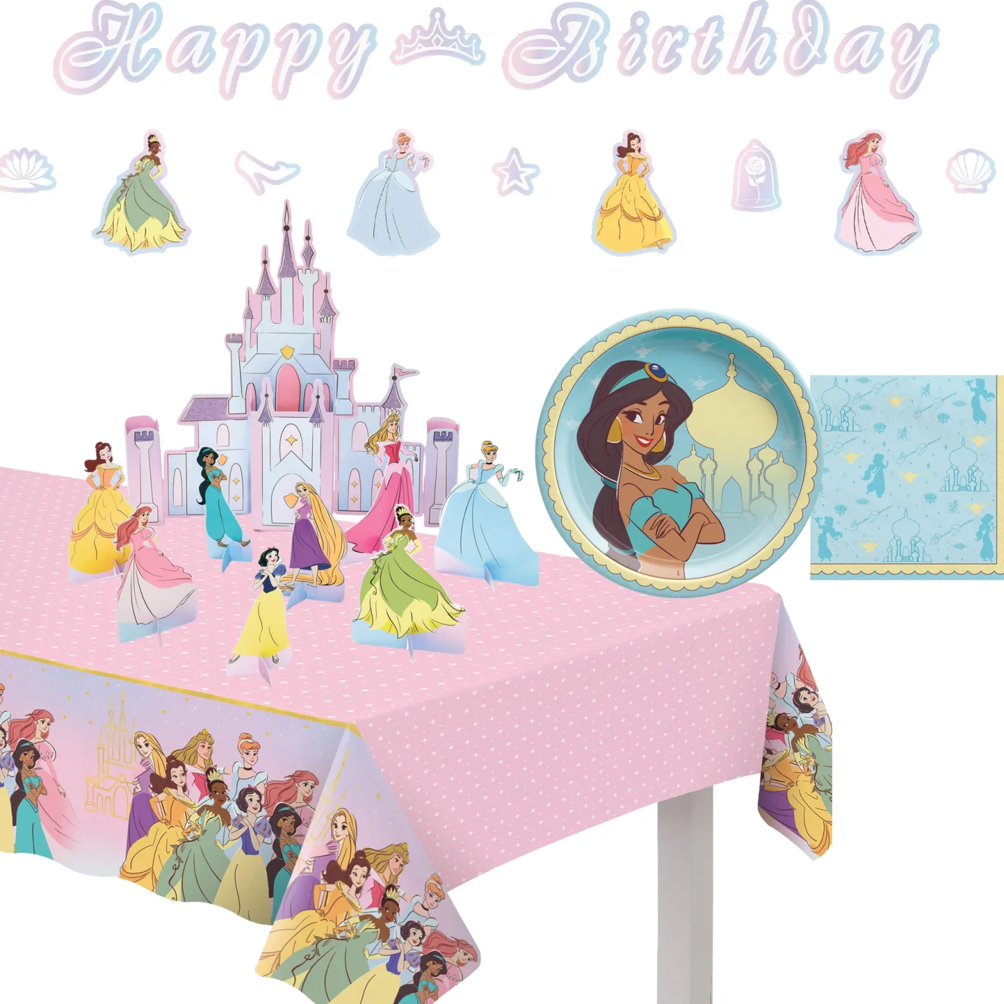 Disney Princess Once Upon A Time Jasmine Party Kit for 8 Guests