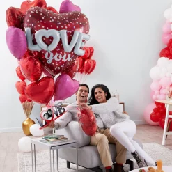 3D Love You Valentine's Day Heart Foil Balloon, 36in