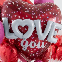 3D Love You Valentine's Day Heart Foil Balloon, 36in