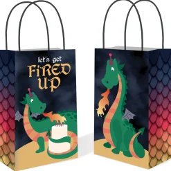Dragon Party Favor Bags, 8ct