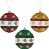3D Tinsel Christmas Ornament, 5.25in x 6in