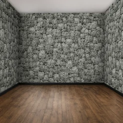 Dungeon Stone Wall Backdrop Decoration, 47in x 100ft
