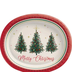 Elegant Evergreen Plate, 8ct, Assorted Options