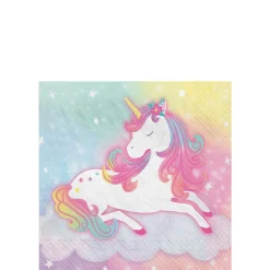 Enchanted Unicorn Paper Beverage Napkins, 5in, 16ct