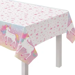 Enchanted Unicorn Plastic Table Cover, 54in x 96in