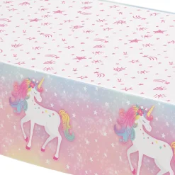 Enchanted Unicorn Plastic Table Cover, 54in x 96in