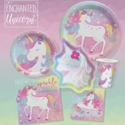 Enchanted Unicorn Round Paper Plates, 9in, 8ct, Assorted Options