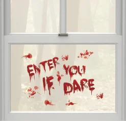 Enter If You Dare Bloody Cling Decals 13ct