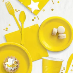 Extra Sturdy Paper Dessert Plates, 6.75in, Assorted Colors, Multiple Counts