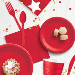 Extra Sturdy Paper Dessert Plates, 6.75in, Assorted Colors, Multiple Counts